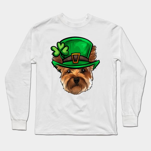 St Patricks Day Yorkie Long Sleeve T-Shirt by whyitsme